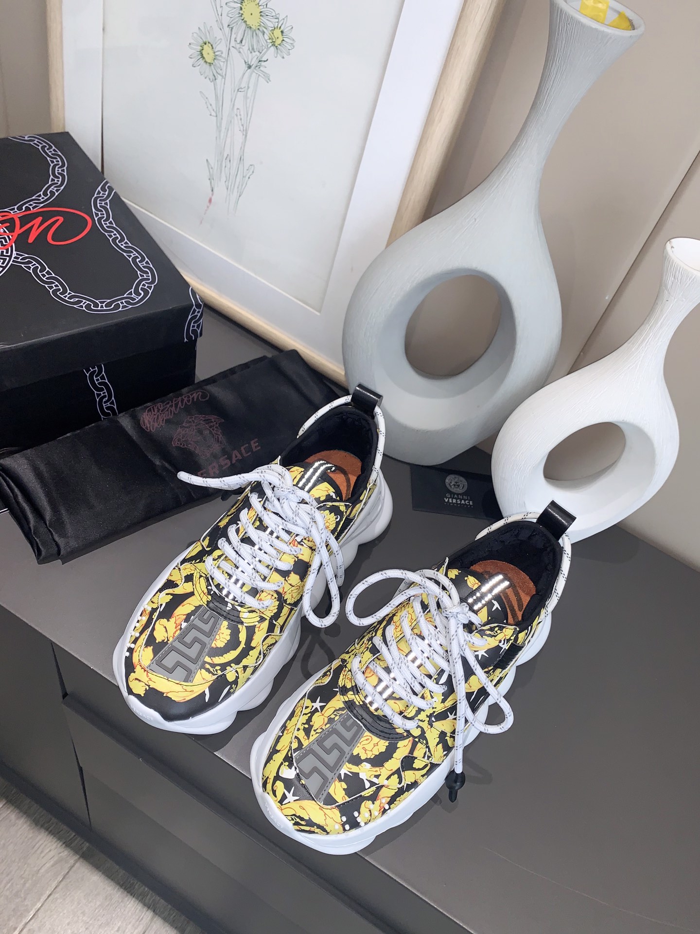 precio de fábrica... Generación 1 Versace VERSACE pareja zapatos extranjeros comprar versión de la p