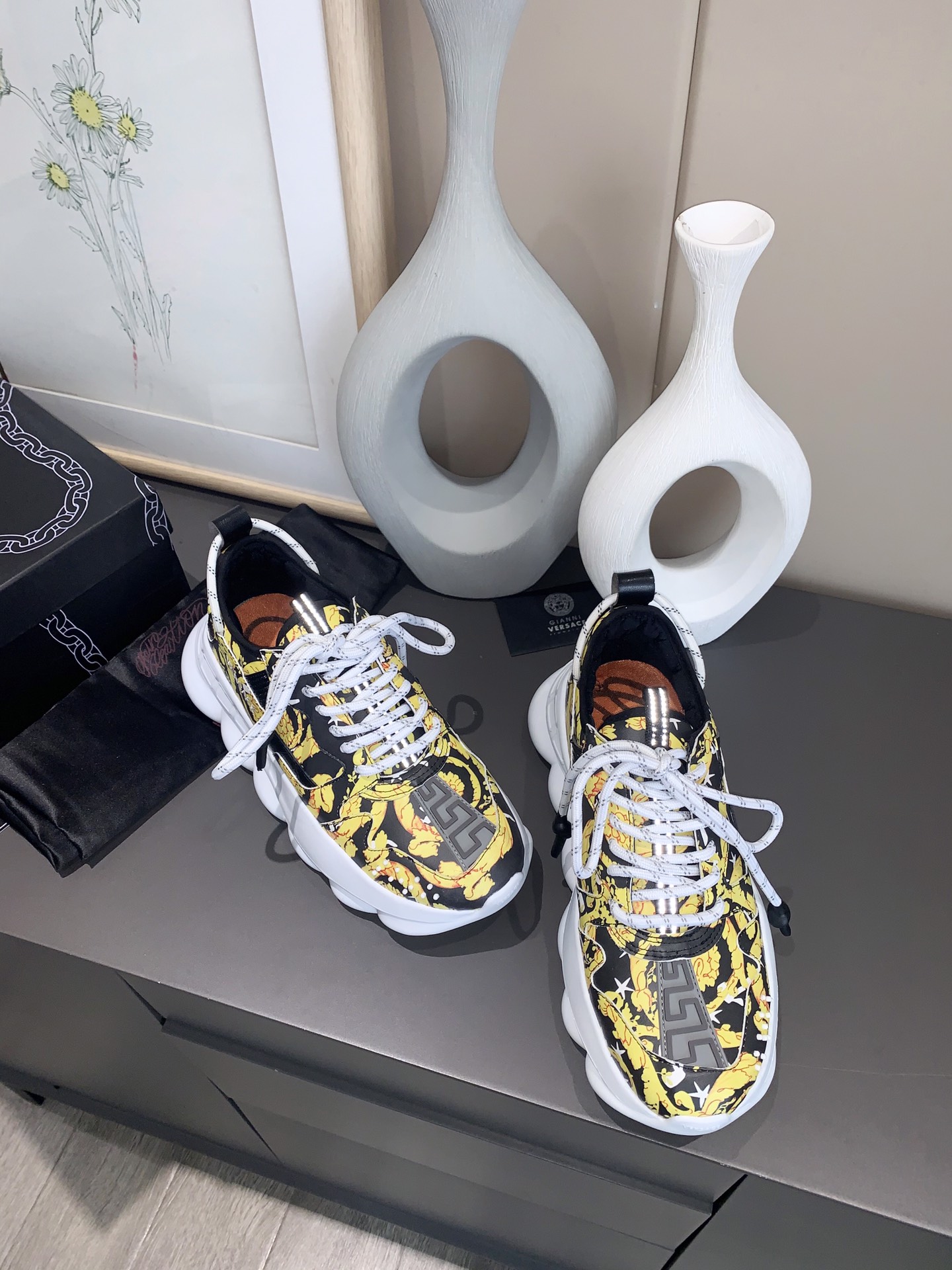precio de fábrica... Generación 1 Versace VERSACE pareja zapatos extranjeros comprar versión de la p