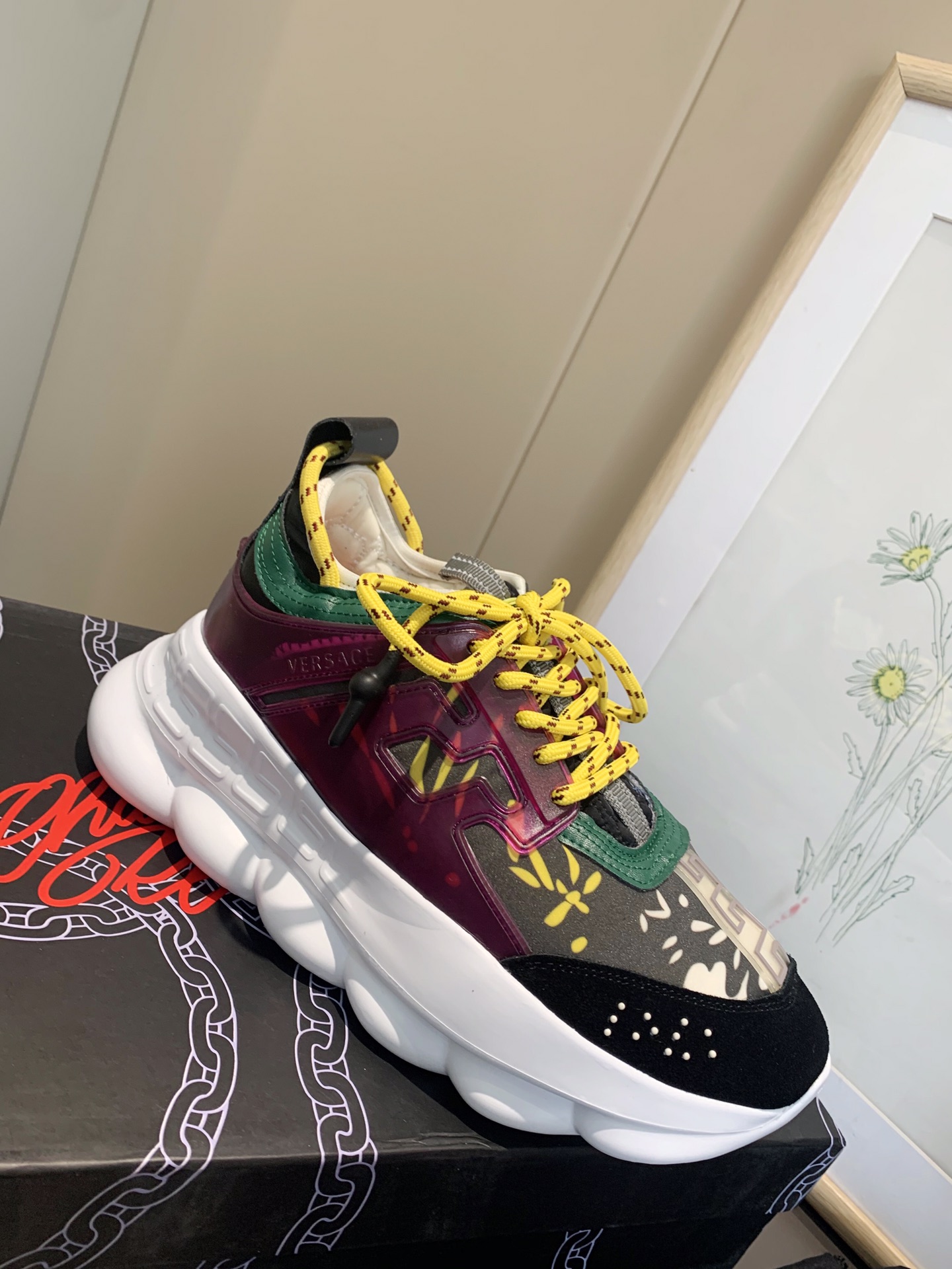 precio de fábrica... Generación 1 Versace VERSACE pareja zapatos extranjeros comprar versión de la p
