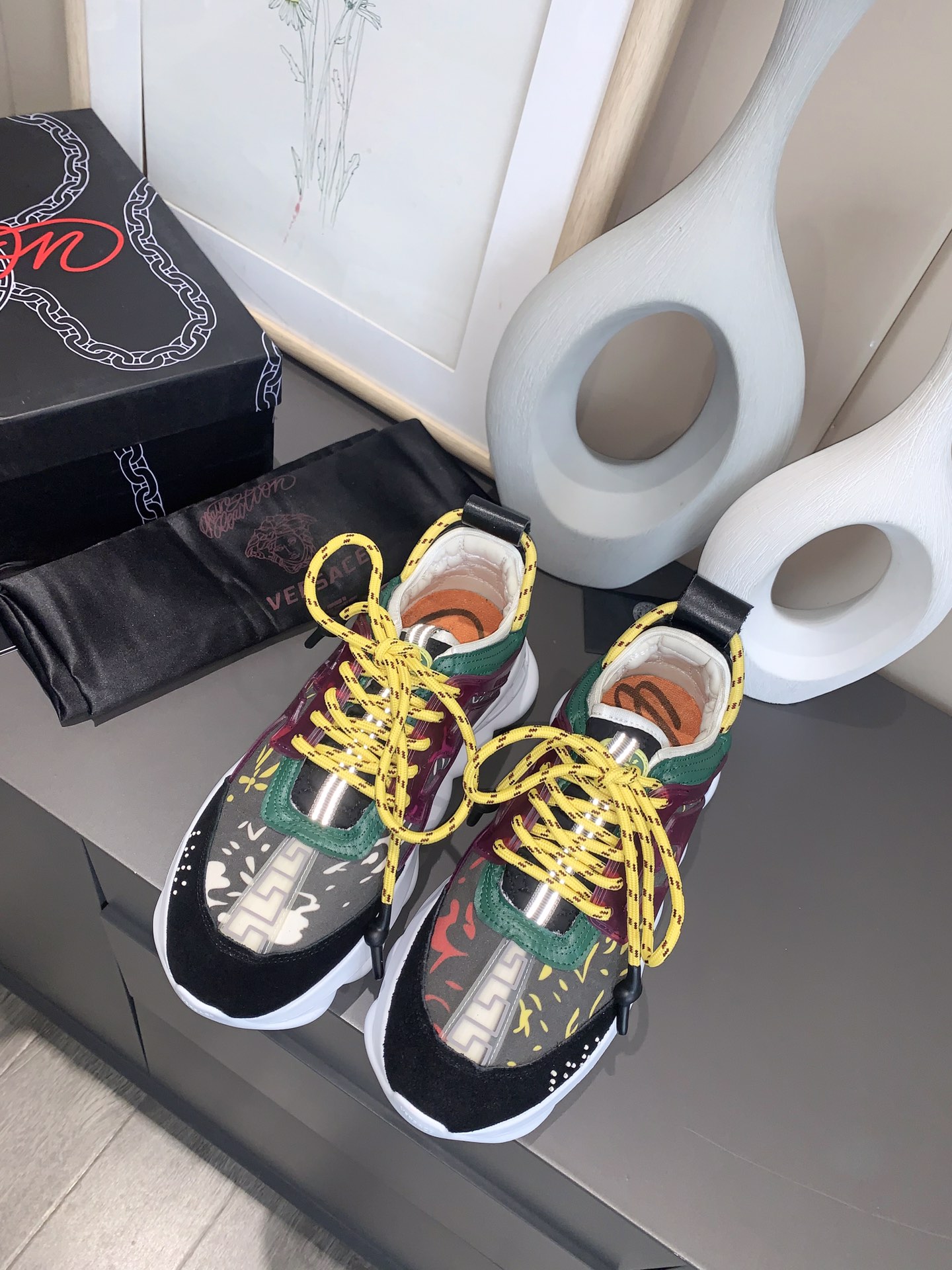 precio de fábrica... Generación 1 Versace VERSACE pareja zapatos extranjeros comprar versión de la p