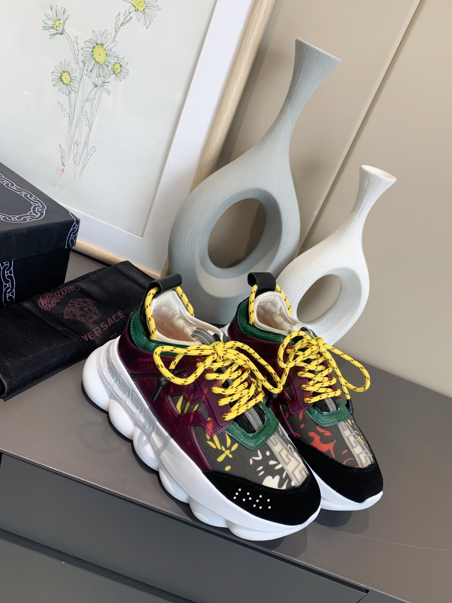 precio de fábrica... Generación 1 Versace VERSACE pareja zapatos extranjeros comprar versión de la p