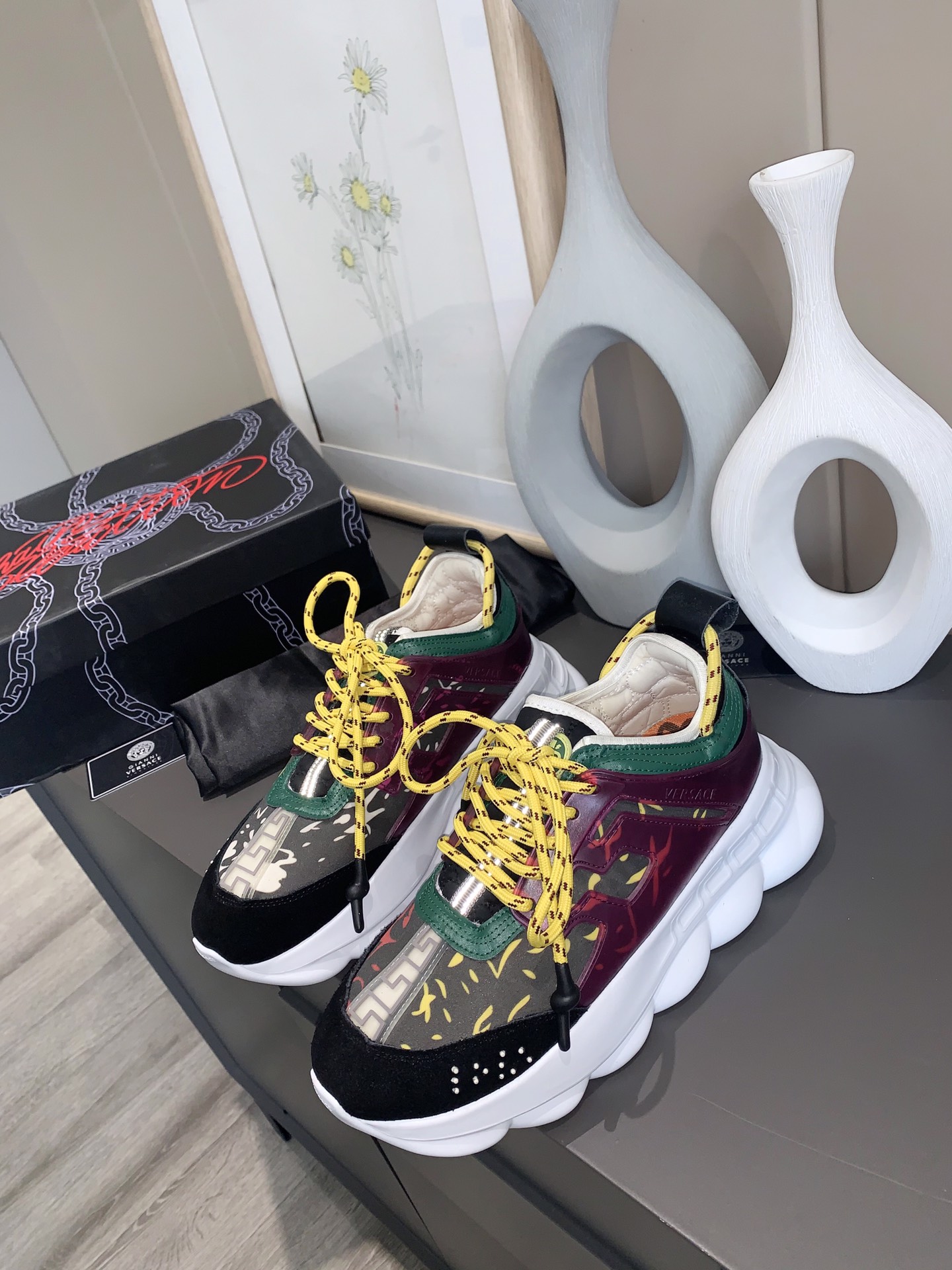 precio de fábrica... Generación 1 Versace VERSACE pareja zapatos extranjeros comprar versión de la p