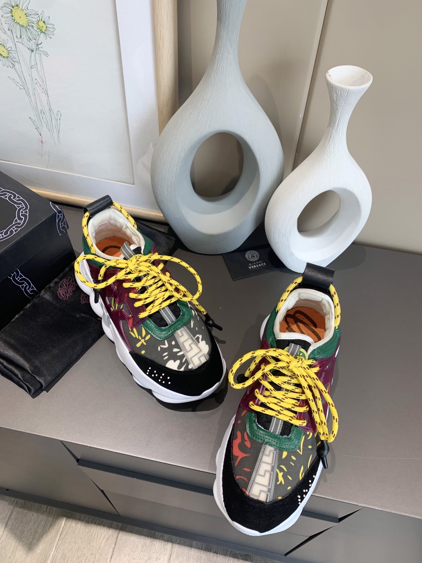 precio de fábrica... Generación 1 Versace VERSACE pareja zapatos extranjeros comprar versión de la p