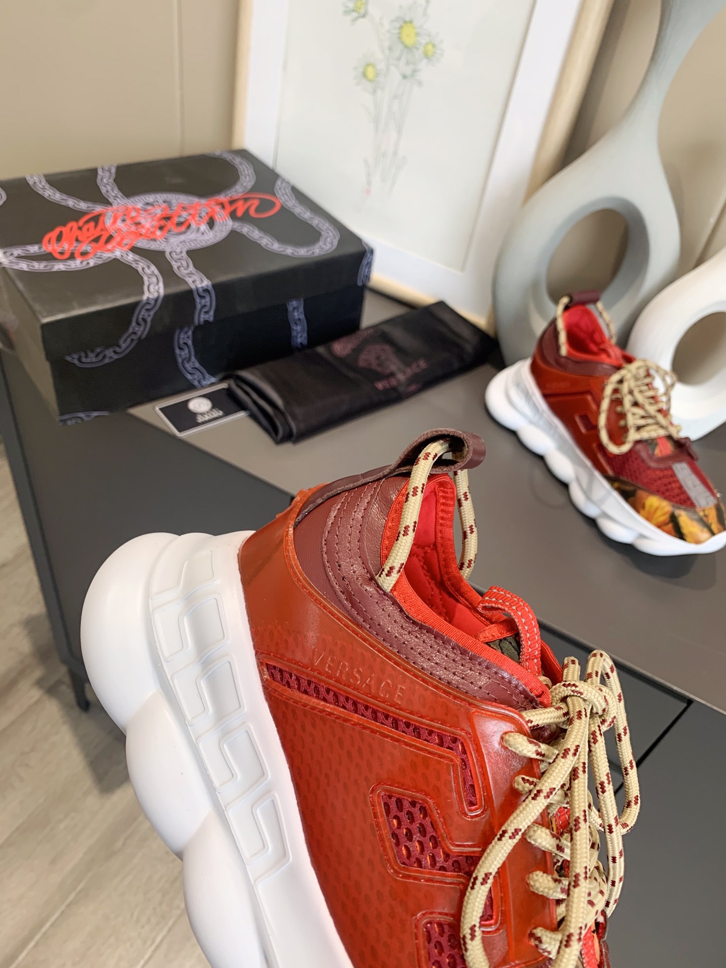 precio de fábrica... Generación 1 Versace VERSACE pareja zapatos extranjeros comprar versión de la p