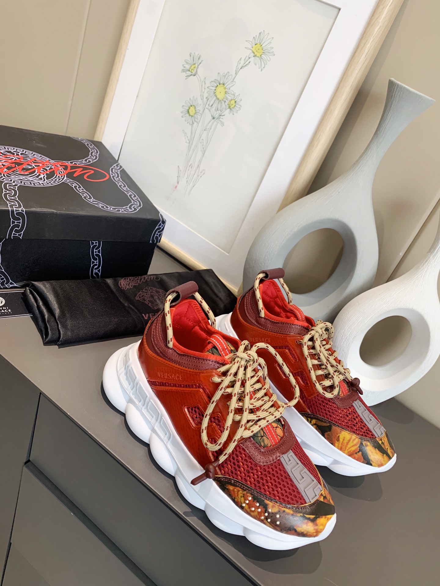 precio de fábrica... Generación 1 Versace VERSACE pareja zapatos extranjeros comprar versión de la p