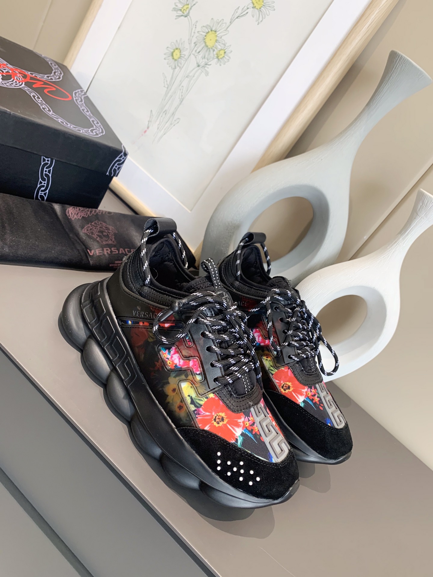 precio de fábrica... Generación 1 Versace VERSACE pareja zapatos extranjeros comprar versión de la p