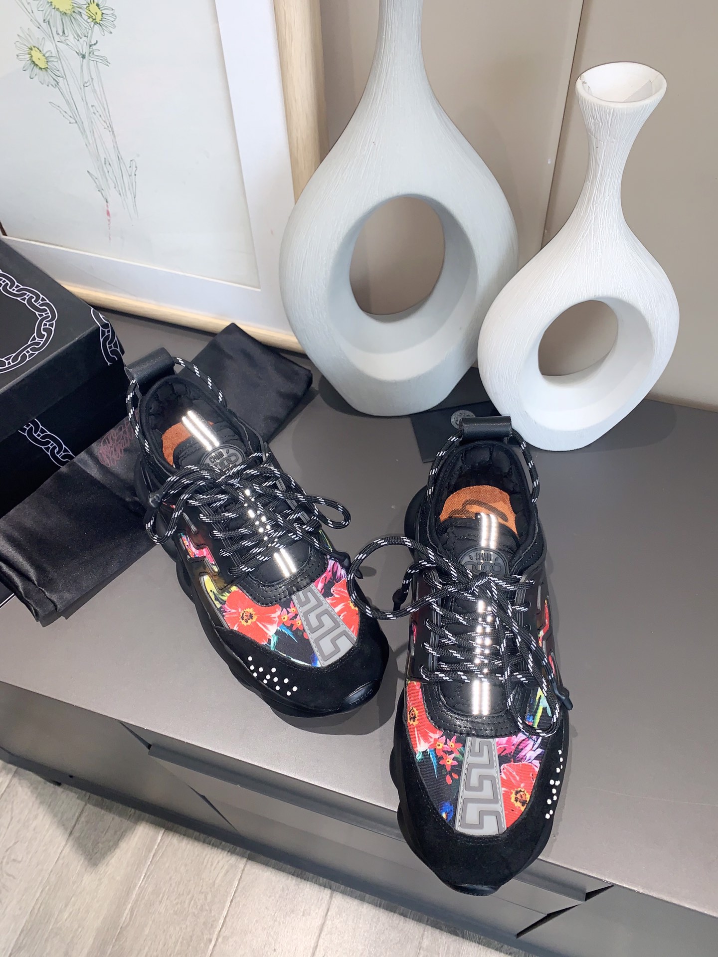 precio de fábrica... Generación 1 Versace VERSACE pareja zapatos extranjeros comprar versión de la p