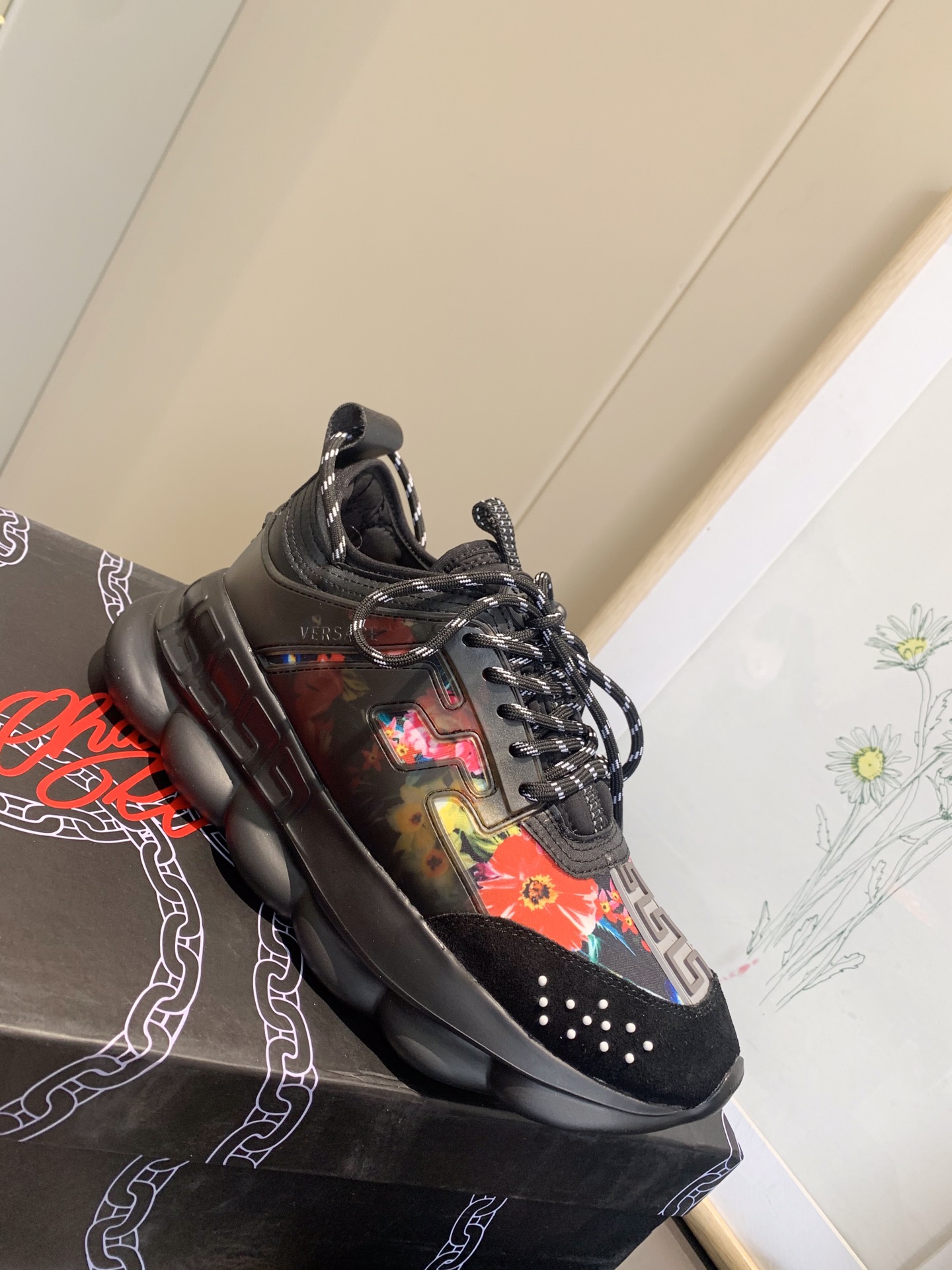 precio de fábrica... Generación 1 Versace VERSACE pareja zapatos extranjeros comprar versión de la p