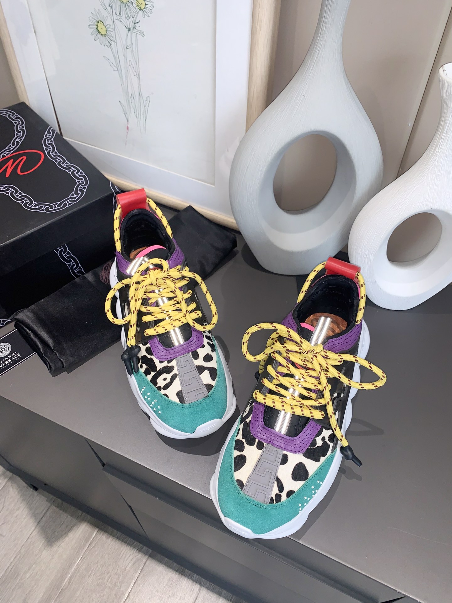 precio de fábrica... Generación 1 Versace VERSACE pareja zapatos extranjeros comprar versión de la p