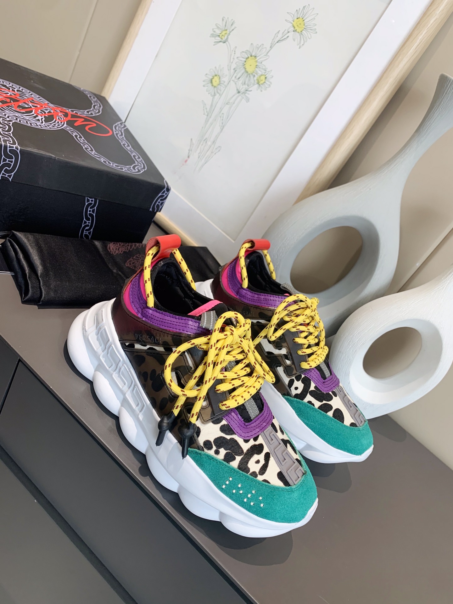 precio de fábrica... Generación 1 Versace VERSACE pareja zapatos extranjeros comprar versión de la p