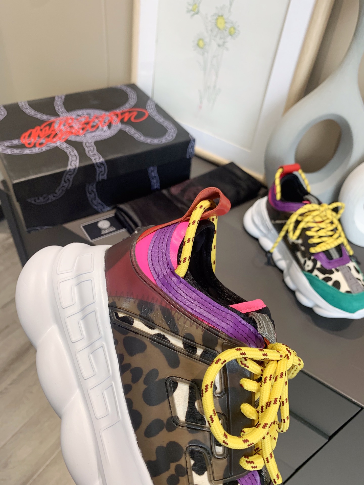 precio de fábrica... Generación 1 Versace VERSACE pareja zapatos extranjeros comprar versión de la p