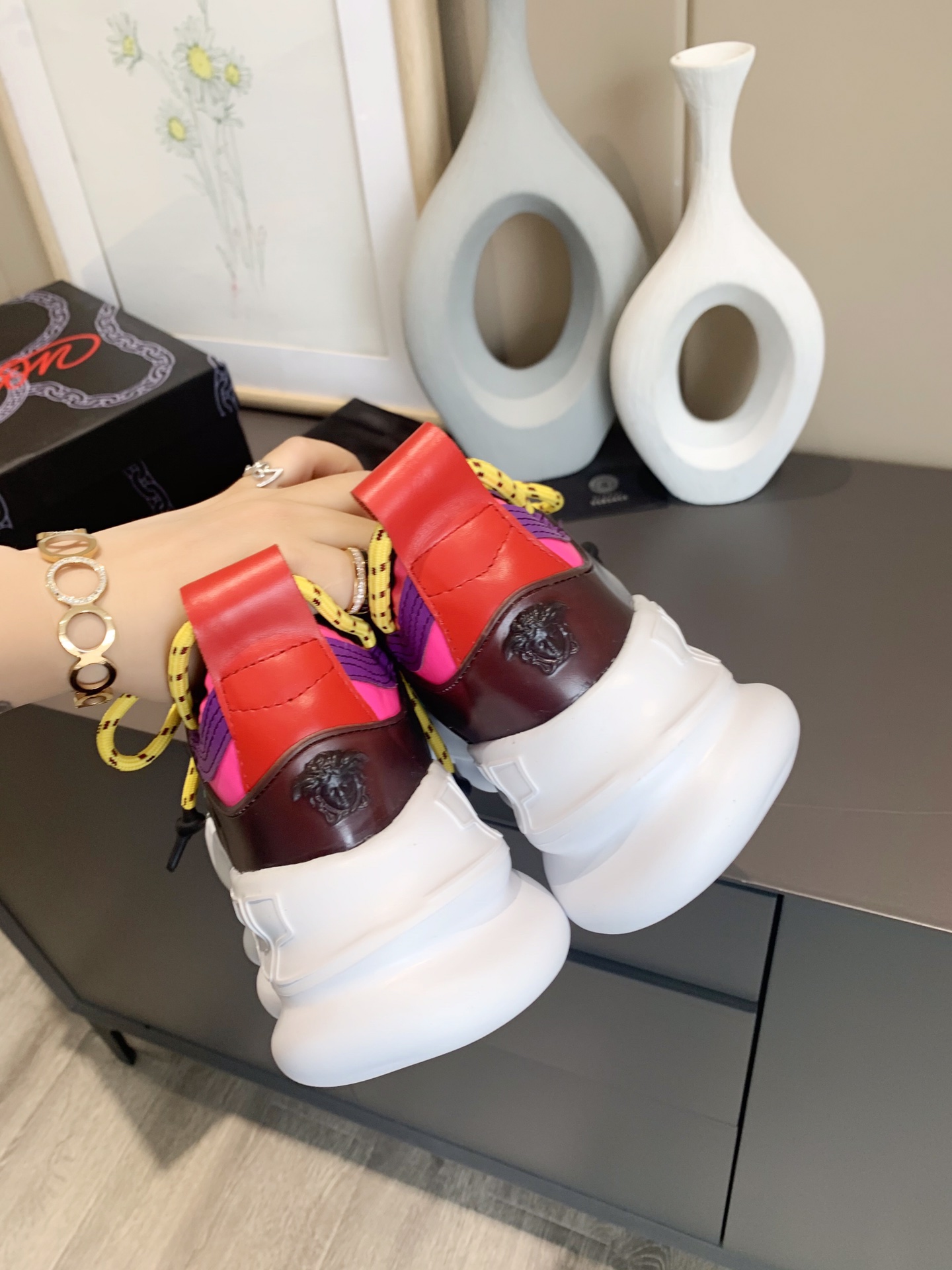 precio de fábrica... Generación 1 Versace VERSACE pareja zapatos extranjeros comprar versión de la p