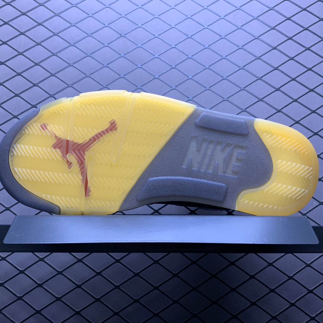 530 纯原版本 OFF-White x Air Jordan 5 Retro SP OW联名AJ5乔5联名男子篮球鞋 CT8480-001