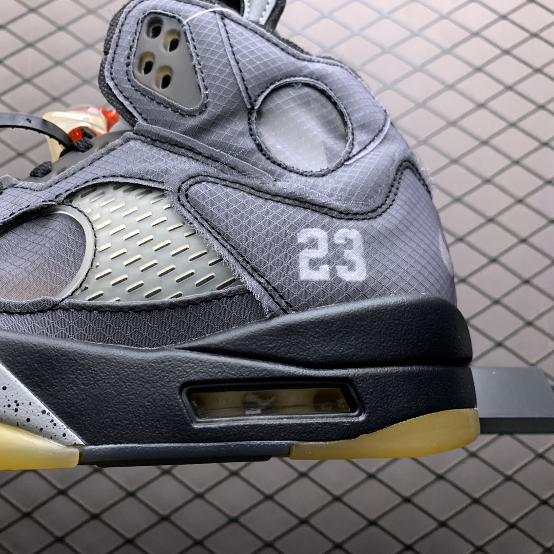 530 纯原版本 OFF-White x Air Jordan 5 Retro SP OW联名AJ5乔5联名男子篮球鞋 CT8480-001