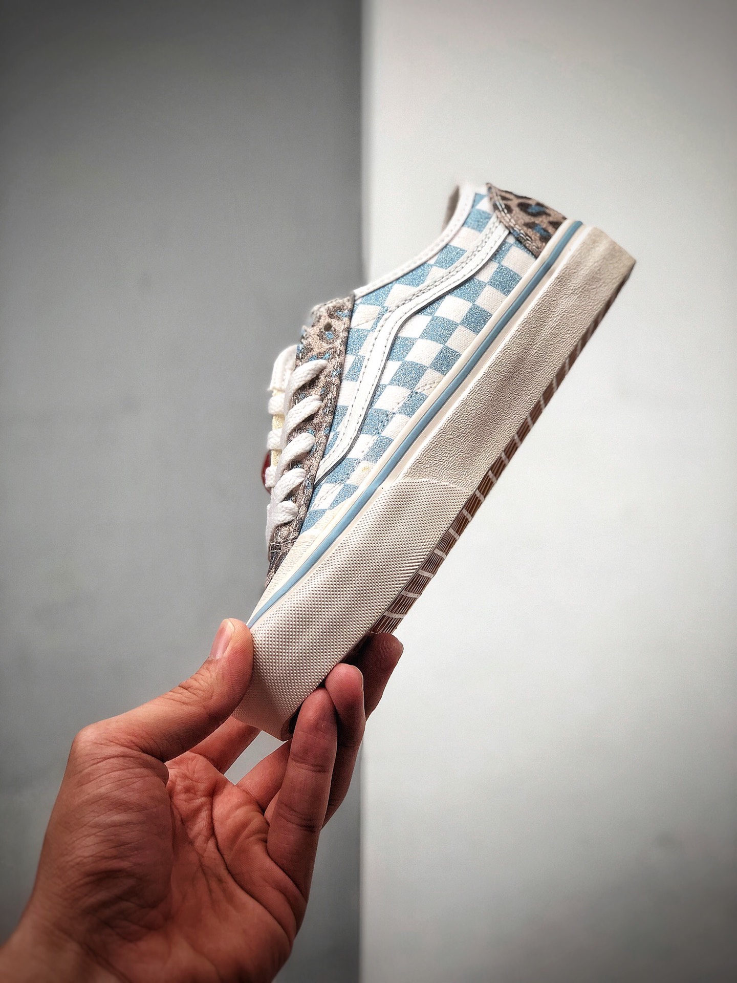 150  引爆开学季！豹纹大学蓝来了！ Vans Style 36 Decon 万斯 大学蓝 水心蓝 豹纹棋盘格包头低帮硫化板鞋