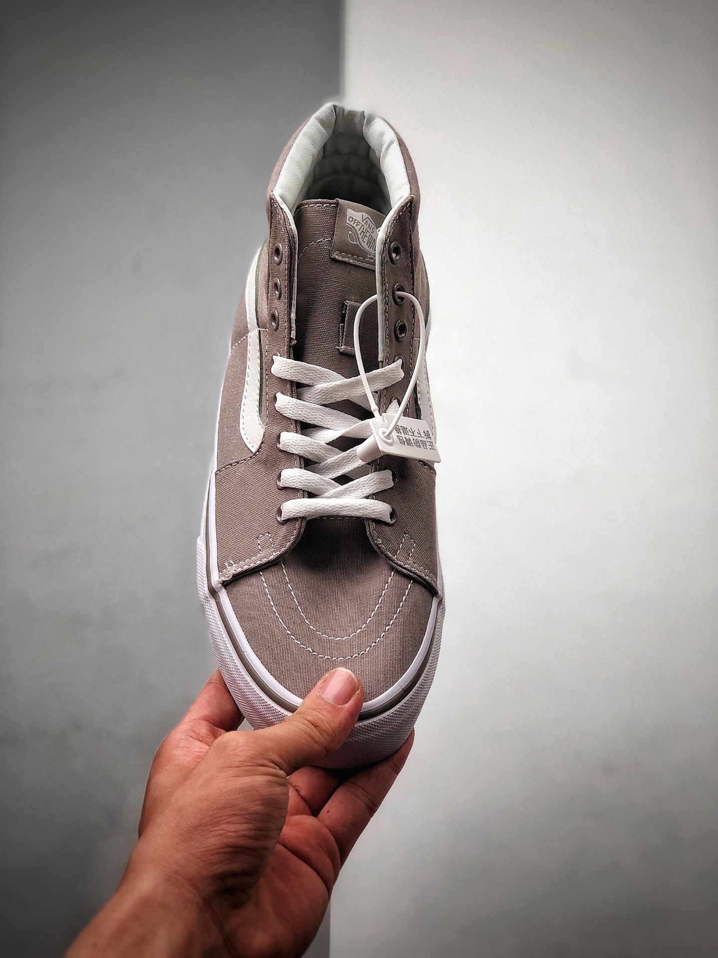150  VANS范斯经典系列Canvas Sk8-Hi灰白色高帮帆布鞋休闲板鞋TS9L5O：型号：SX43