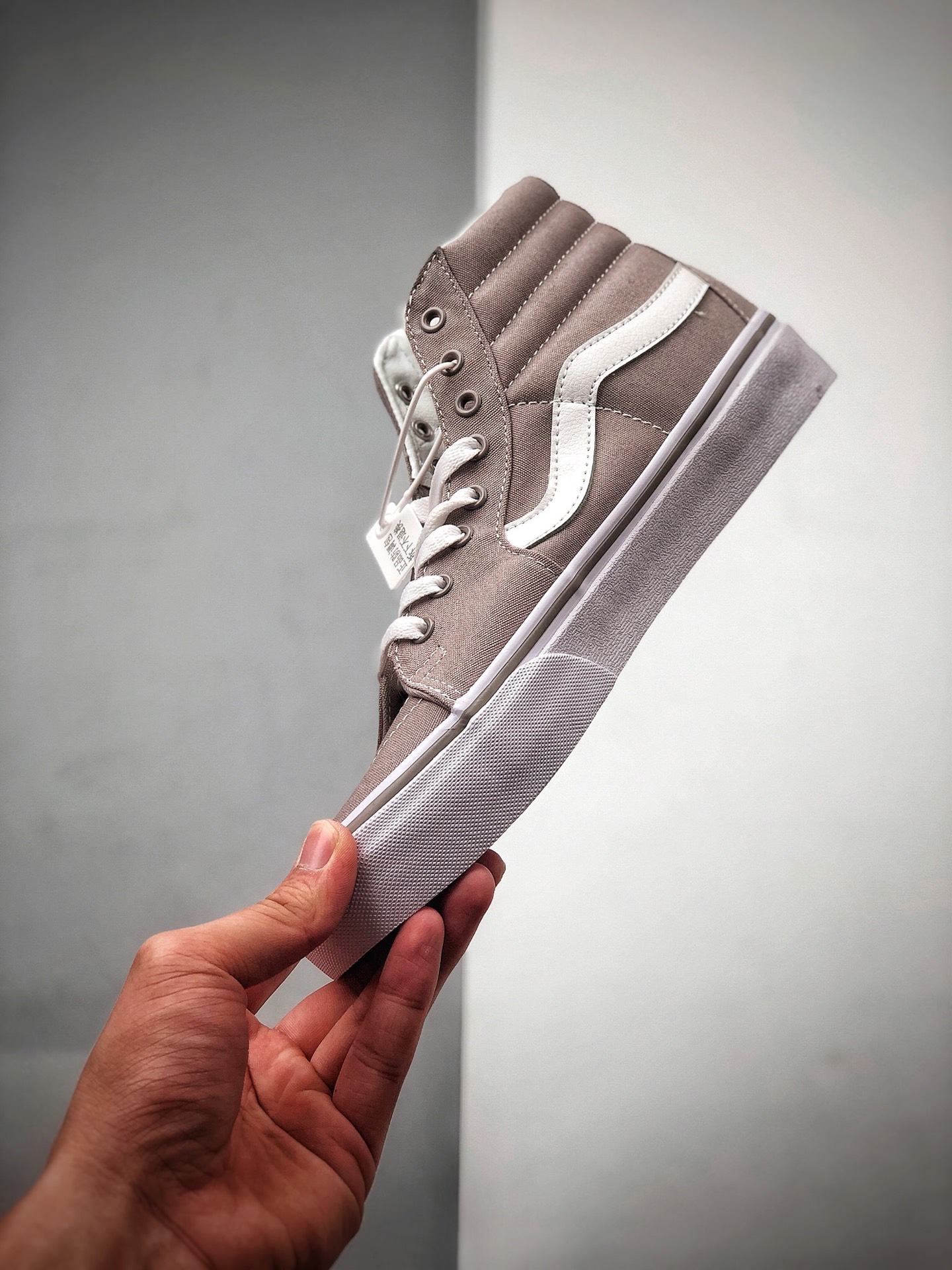 150  VANS范斯经典系列Canvas Sk8-Hi灰白色高帮帆布鞋休闲板鞋TS9L5O：型号：SX43