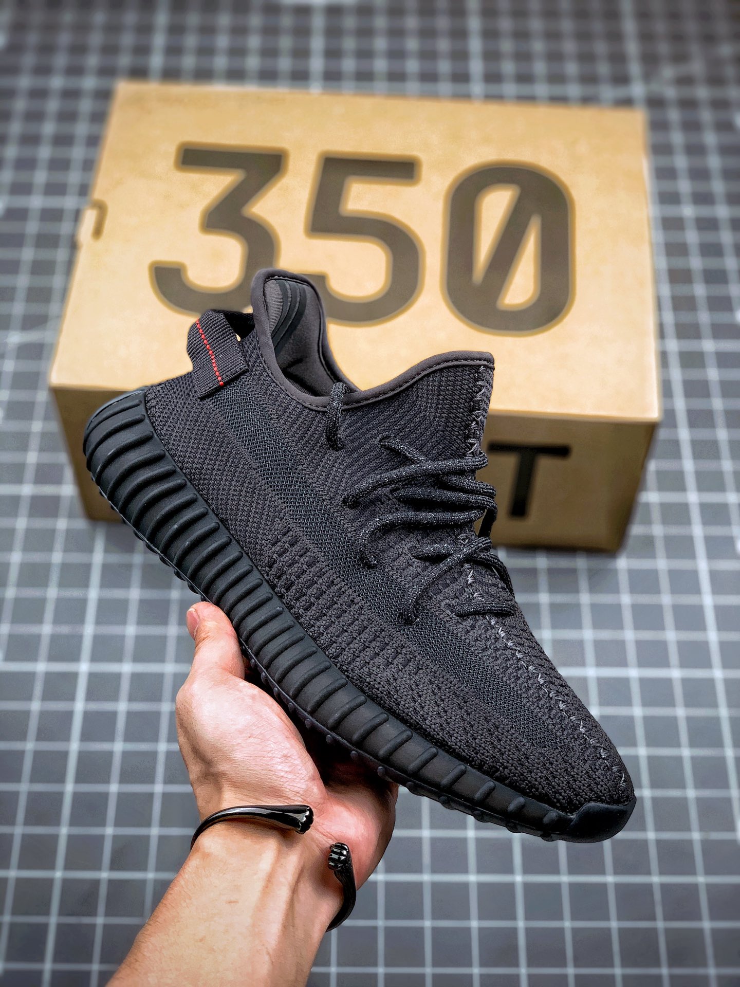 Yeezy 350V2 "Black" Ángel Negro, pedido designado por clientes de comercio exterior, tejido original de Dongguan, puro …
