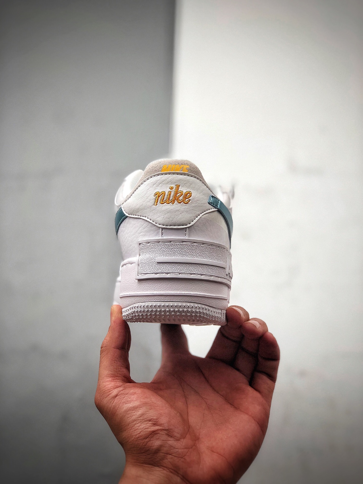 200  Women's  Air Force 1 AF1 Shadow White Hydrogen Blue DA4286-100