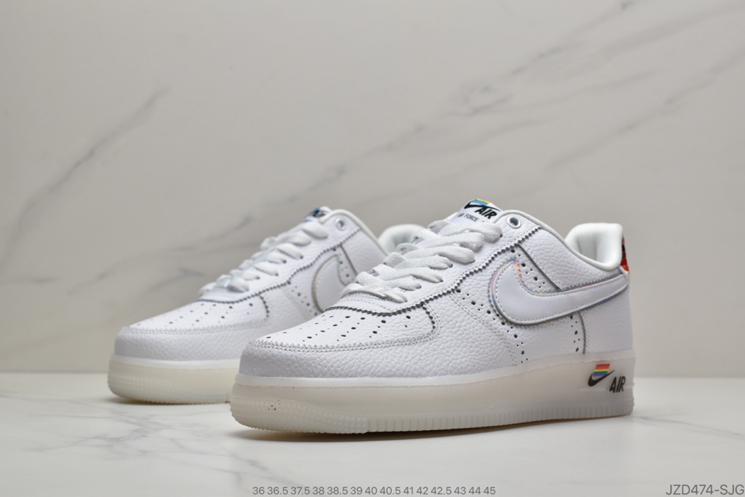 140 公司级耐克空军一号 AF1 休闲板鞋 Nike Air Force 1 Betrue 彩虹CV0258-100