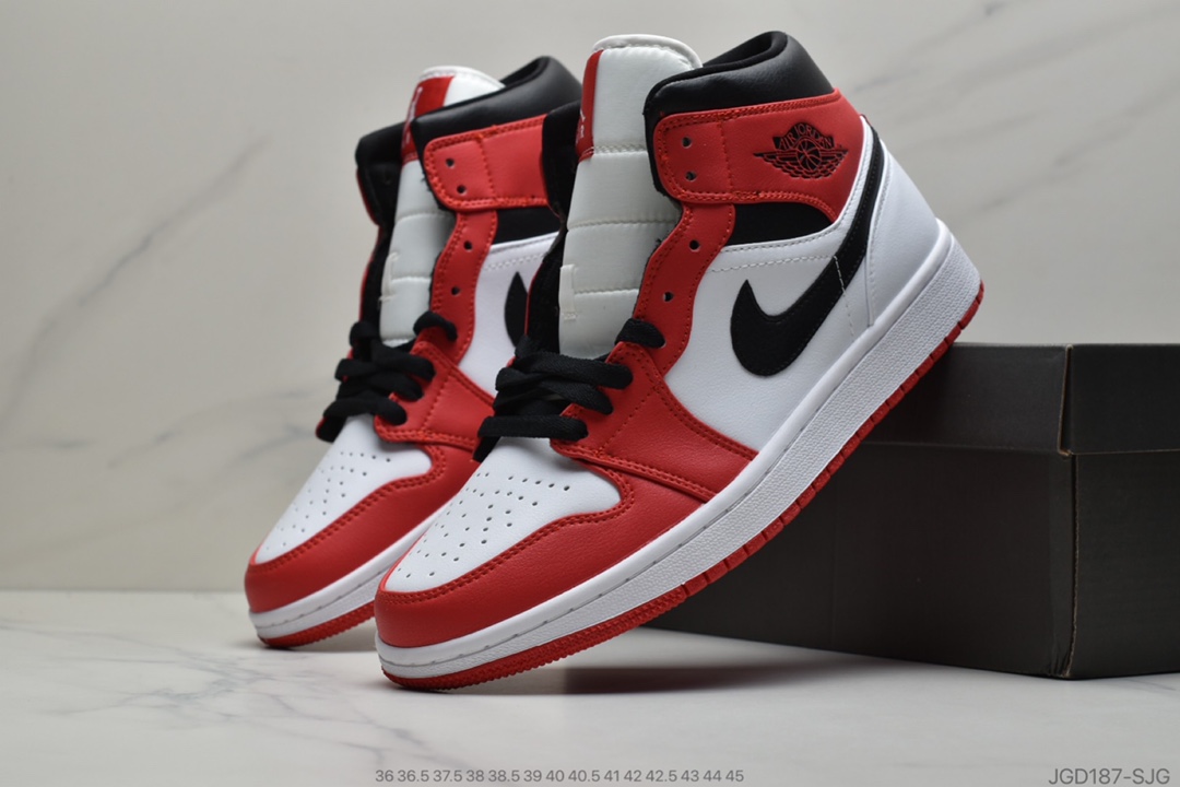 180 公司级 乔1 Air Jordan 1 Mid “Chicago”小芝加哥 554724-173