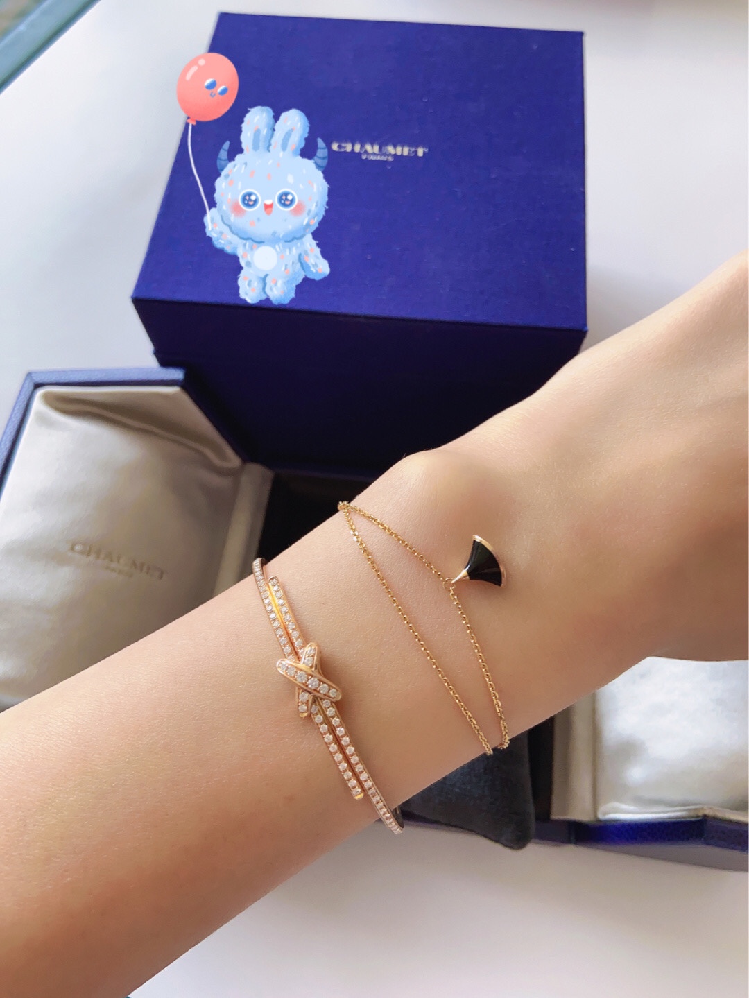 [Niche Series Jewelry]203060 [Our Product] Cross Band Diamond Bracelet ZPwRe