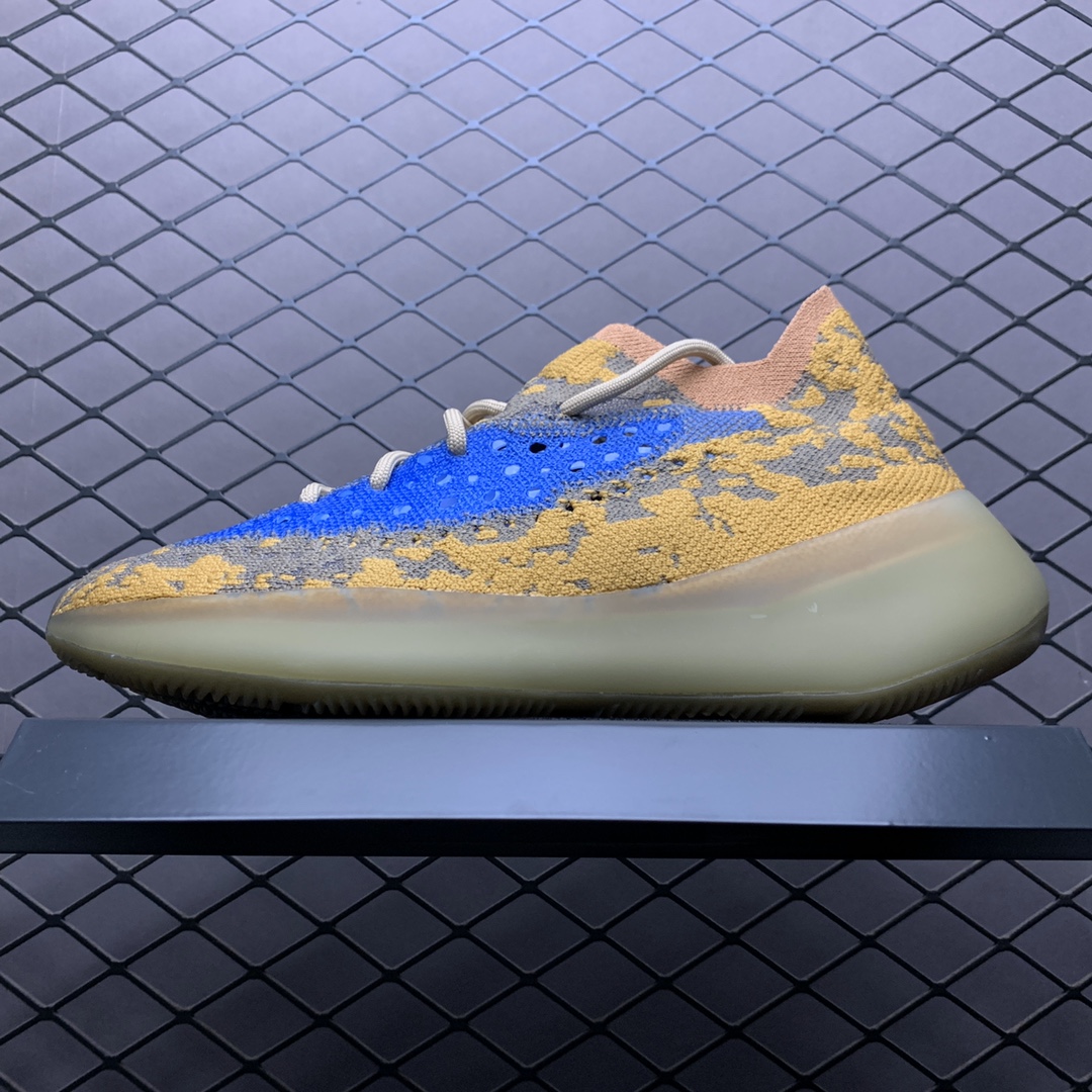 460 纯原版本 Adidas 阿迪达斯 Yeezy 380 Boost 椰子380新配色 ” Blue Oat Reflective ” 蓝棕 满天星