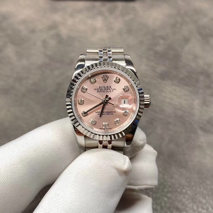 Rolex 劳力士粉色日志女款 开模：日志型31mm新一代五件拼装头粒