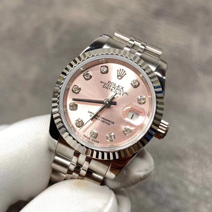 Rolex 劳力士粉色日志女款 开模：日志型31mm新一代五件拼装头粒