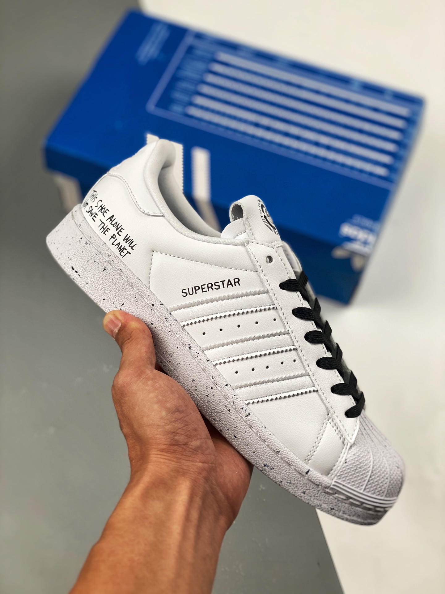 AD Superstar salpicadura de tinta ecológica zapatilla de concha deportiva clásica versátil nuevo color con nueva planti…