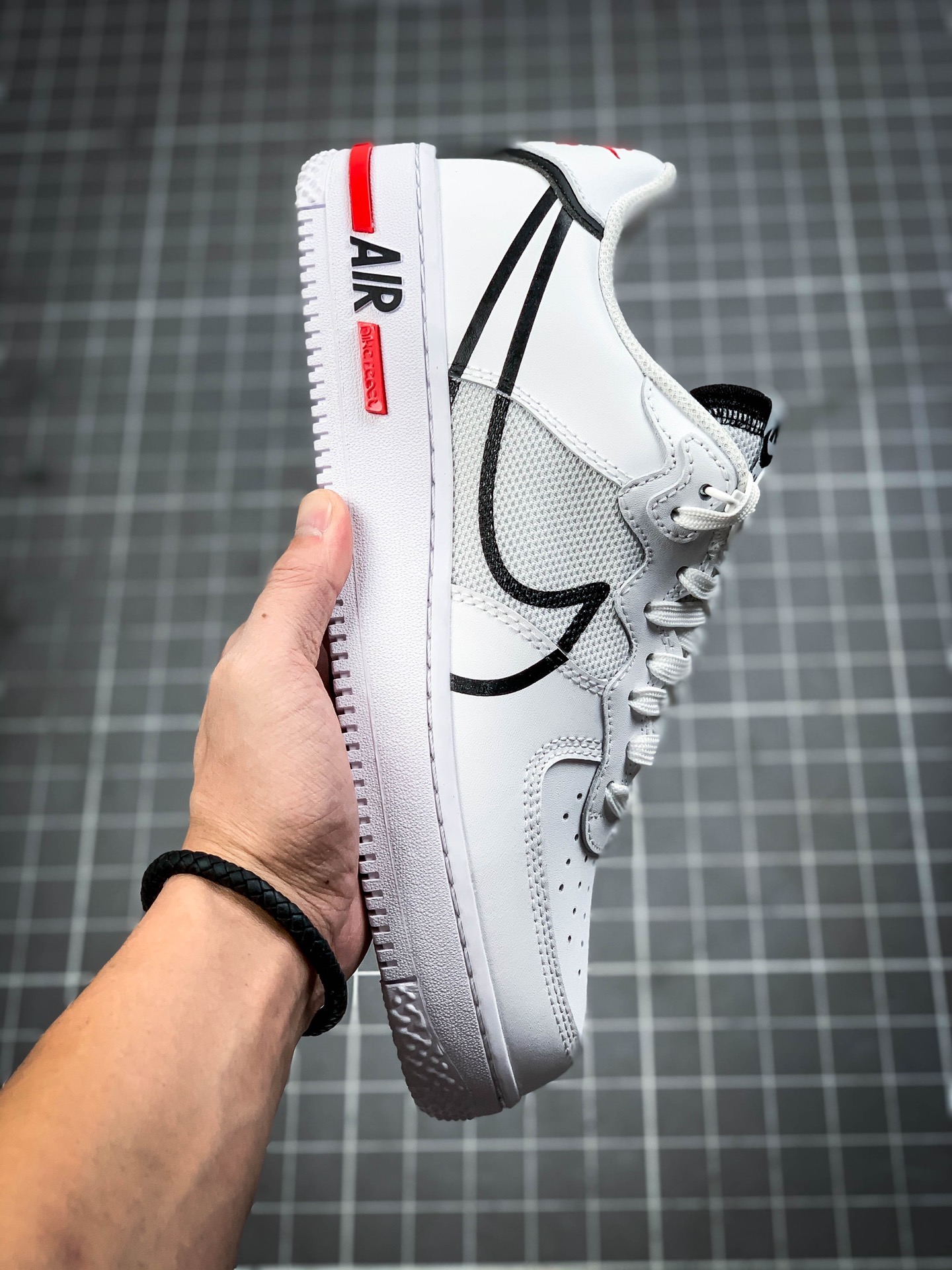 200  AIR FORCE 1 REACT WHITE D/MS/X白红经典色 CD4366-100