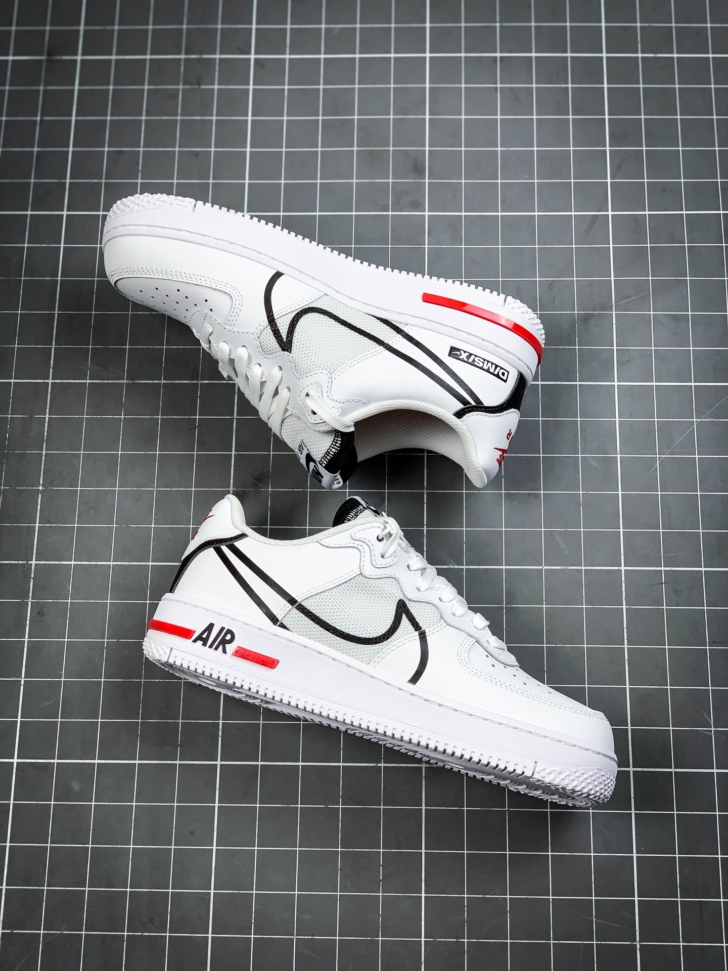 200  AIR FORCE 1 REACT WHITE D/MS/X白红经典色 CD4366-100