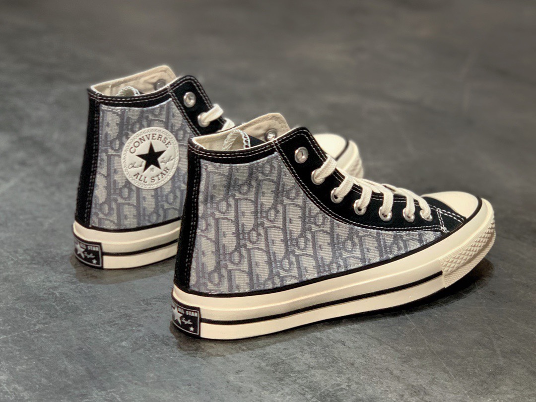 下调160 DIOR X CONVERSE 1970S  迪奥老花新配色 灰黑拼接重磅释出