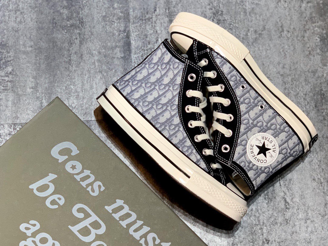 下调160 DIOR X CONVERSE 1970S  迪奥老花新配色 灰黑拼接重磅释出