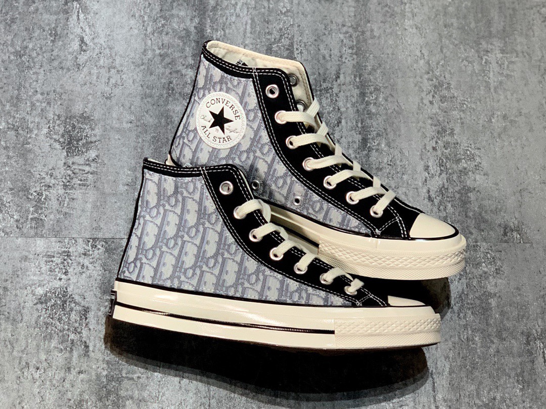 下调160 DIOR X CONVERSE 1970S  迪奥老花新配色 灰黑拼接重磅释出