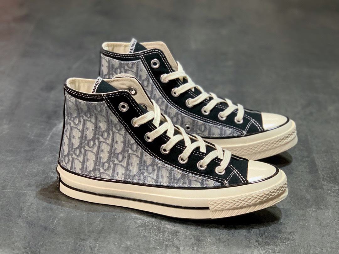 下调160 DIOR X CONVERSE 1970S  迪奥老花新配色 灰黑拼接重磅释出