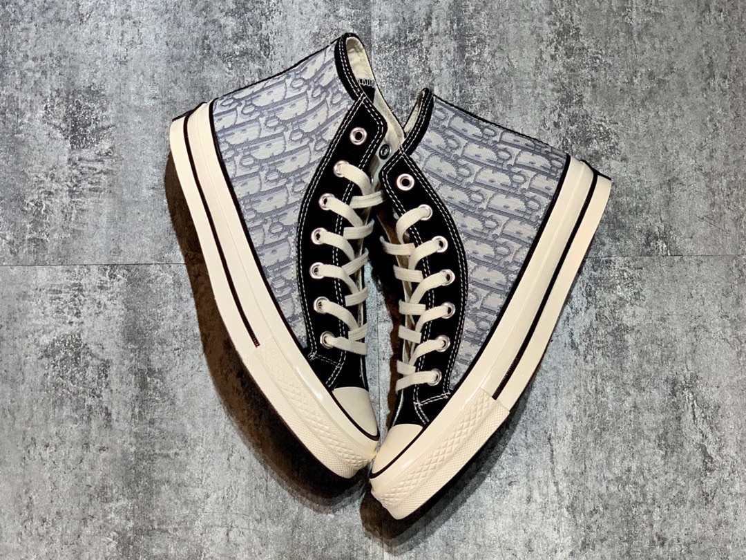 下调160 DIOR X CONVERSE 1970S  迪奥老花新配色 灰黑拼接重磅释出