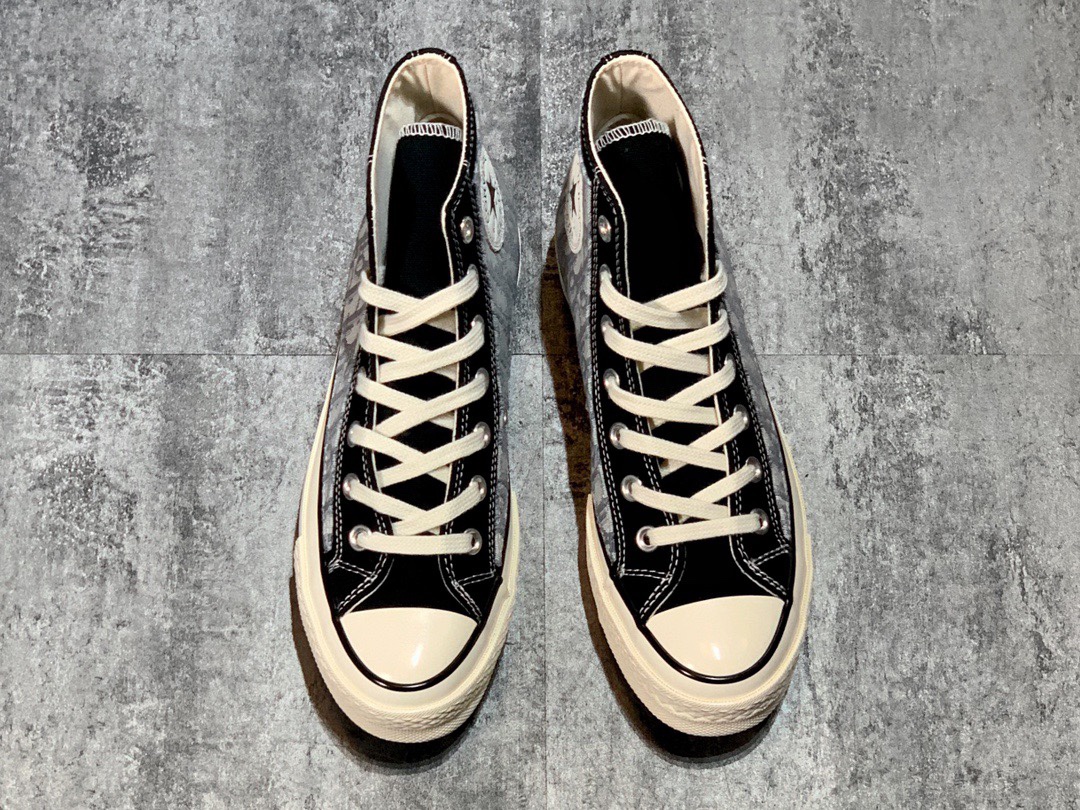下调160 DIOR X CONVERSE 1970S  迪奥老花新配色 灰黑拼接重磅释出