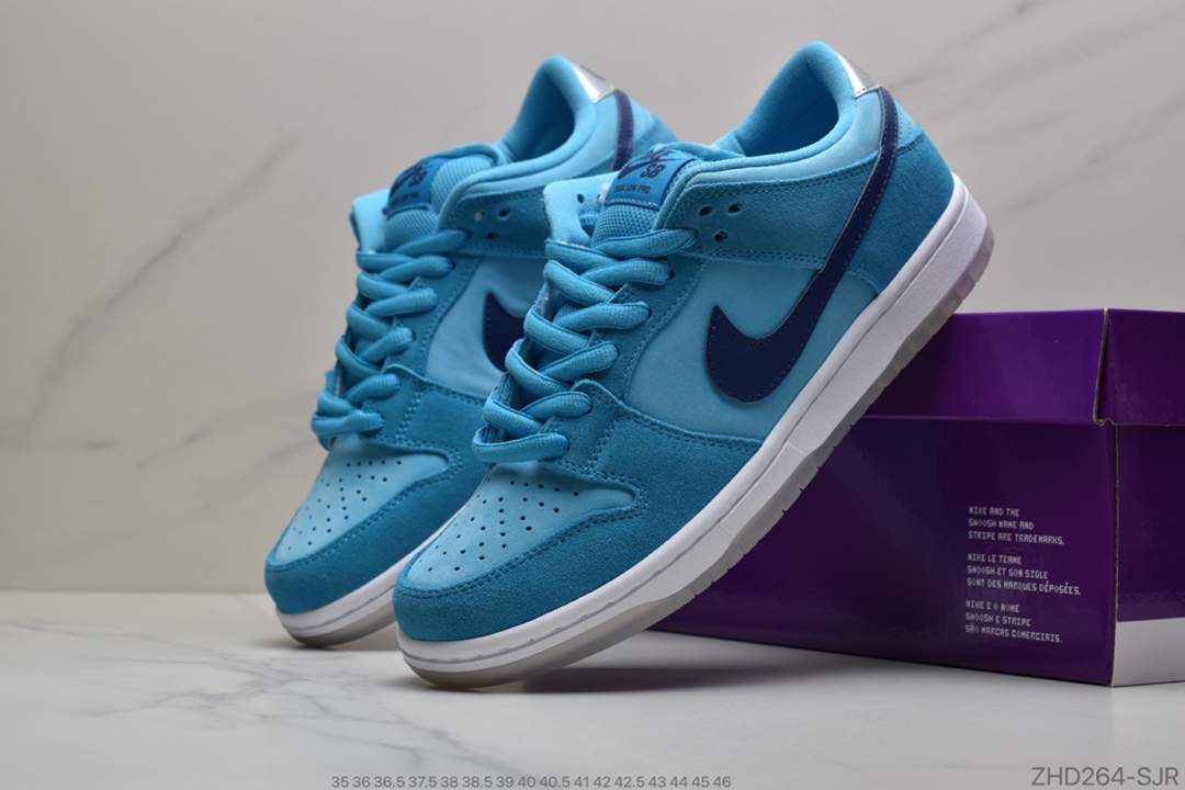 300 公司级耐克NIKE SB DUNK LOW PRO 蓝仿色 以前”DUNK”只一是双普的通篮球鞋BQ6817-400