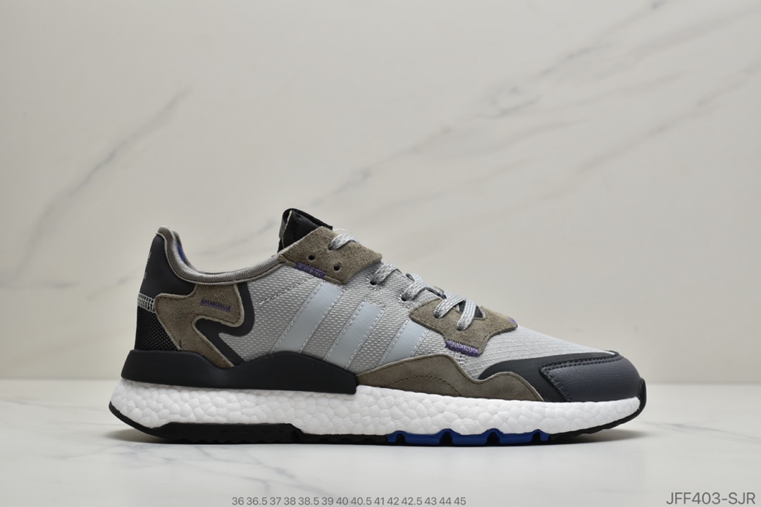 175 公司级阿迪达斯 Adidas Nite Jogger 2020 Boost 3M反光系列 复古休闲百搭运动跑鞋FV1328