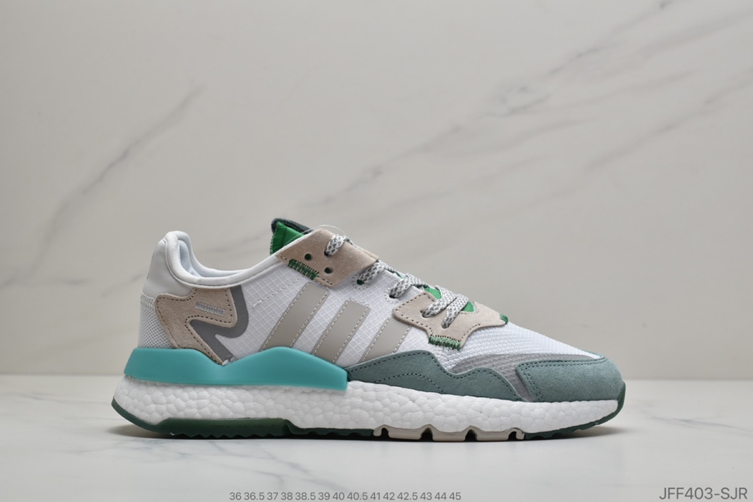 175 公司级阿迪达斯 Adidas Nite Jogger 2020 Boost 3M反光系列 复古休闲百搭运动跑鞋FV1328