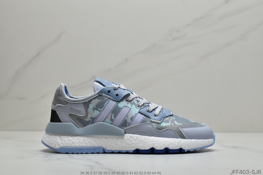 175 公司级阿迪达斯 Adidas Nite Jogger 2020 Boost 3M反光系列 复古休闲百搭运动跑鞋FV1328