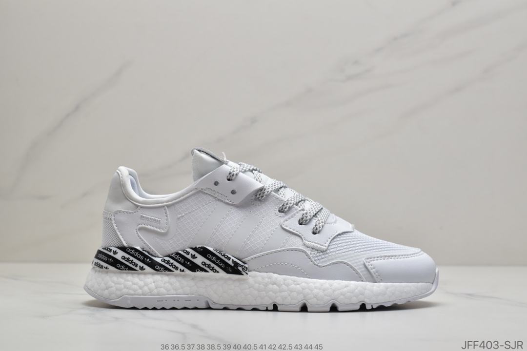 175 公司级阿迪达斯 Adidas Nite Jogger 2020 Boost 3M反光系列 复古休闲百搭运动跑鞋FV1328