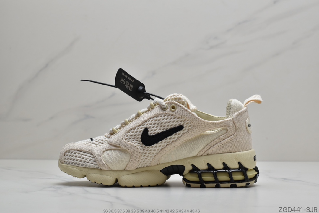 290 公司级得物版本Stussy x Air Zoom Spiridon CG 2 六层组合气垫 复古跑步鞋CQ5486-200