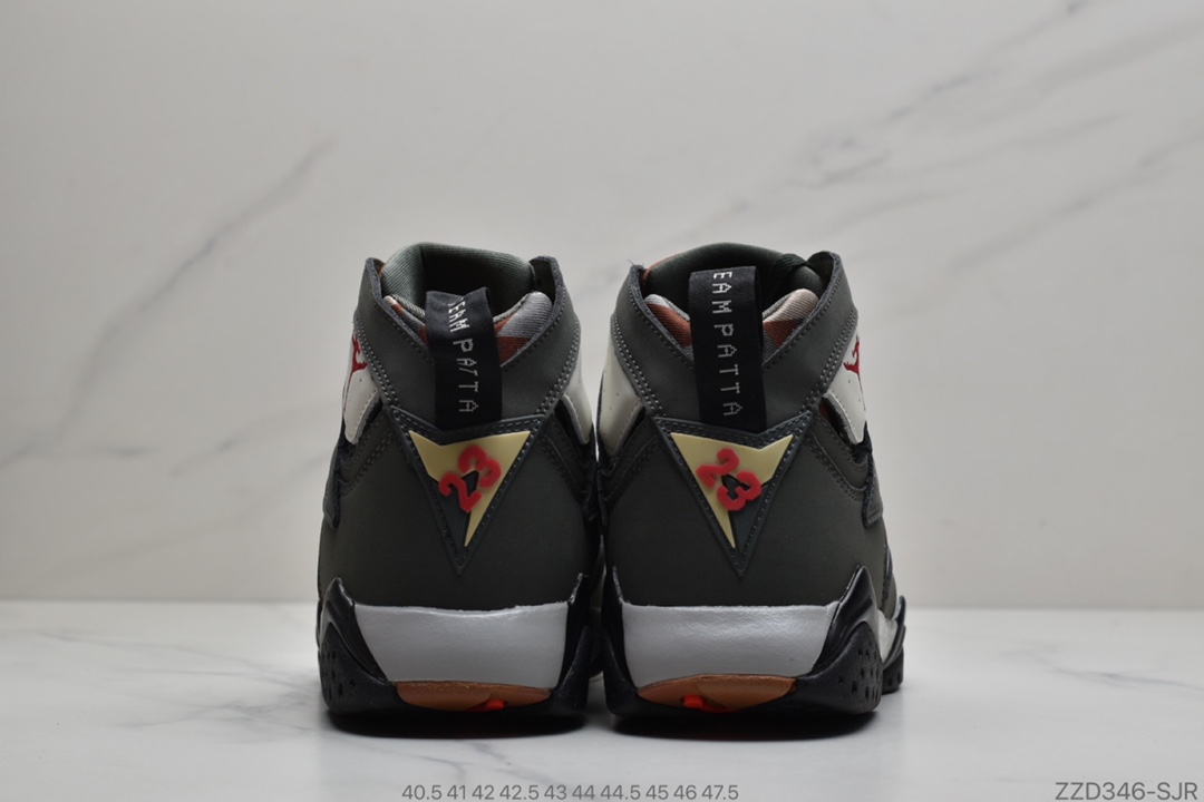 250 公司级Air Jordan 7 Patta AJ7 乔7灰绿涂鸦联名 AT3375-100