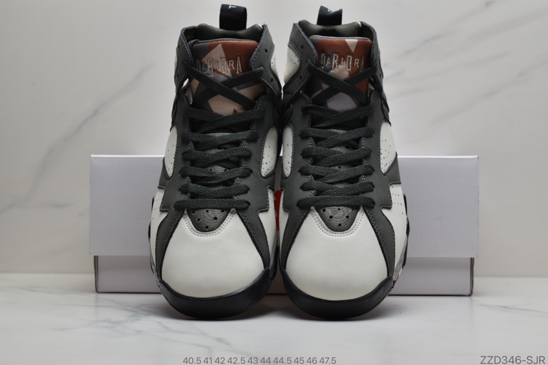 250 公司级Air Jordan 7 Patta AJ7 乔7灰绿涂鸦联名 AT3375-100