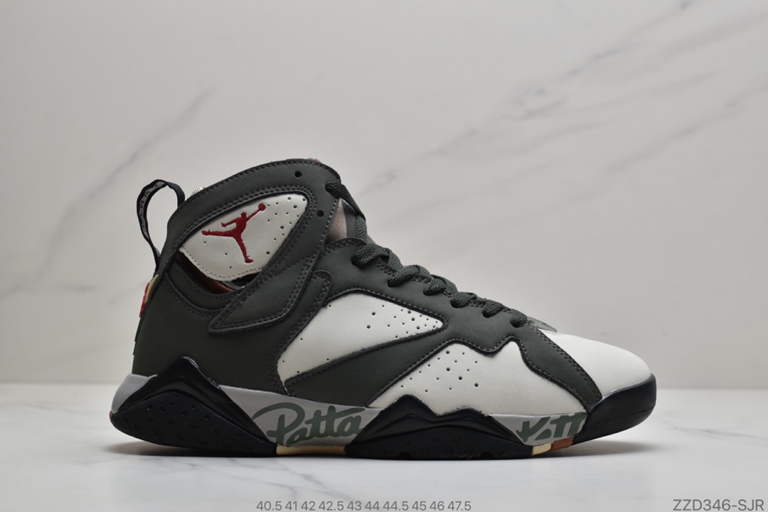 250 公司级Air Jordan 7 Patta AJ7 乔7灰绿涂鸦联名 AT3375-100