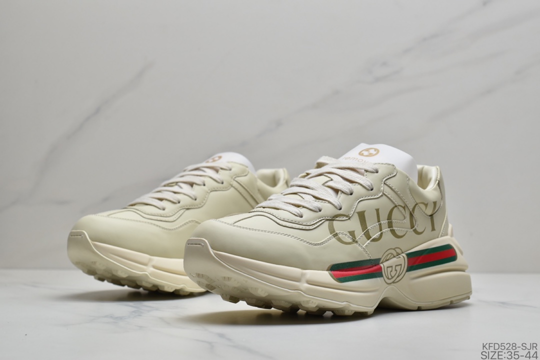 480 公司级广东最高版本 芯片可扫 古驰/GUCCI  古驰老爹鞋 Gucci Rhyton Vintage Trainer Sneaker 576963-DRW00-9522