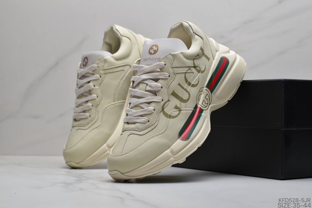 480 公司级广东最高版本 芯片可扫 古驰/GUCCI  古驰老爹鞋 Gucci Rhyton Vintage Trainer Sneaker 576963-DRW00-9522