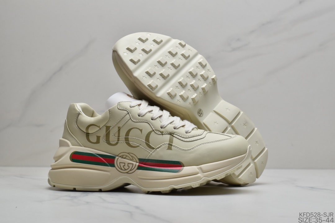 480 公司级广东最高版本 芯片可扫 古驰/GUCCI  古驰老爹鞋 Gucci Rhyton Vintage Trainer Sneaker 576963-DRW00-9522